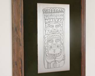 Carlos Sierra-Franco etching on sterling silver plaque