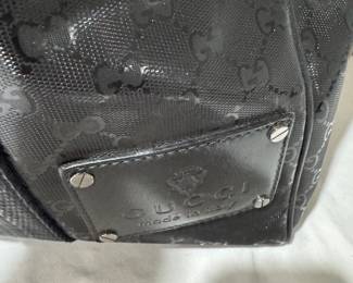 #45 - $550 - Gucci black GG canvas with chain 24x18x9 very good condition