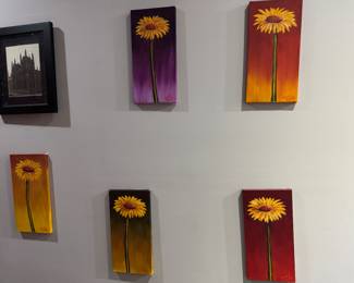 #74 - Sunflower paintings - 5 of them Sesilille Jinela 