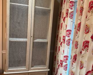 #10B - $700 each - One of Two  7'7"Hx33"Wx21"D matching bookcases w/wire fron