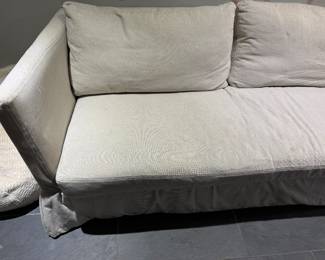 #61 - $400. - Duh sofa, linen, down pillows. 