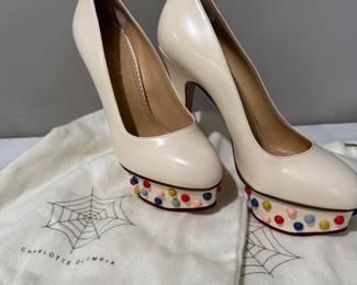 #107 Charlotte Olympia made in Itality size 37.5