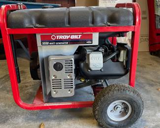 #77 - $280 Troy-bilt 5550 watt generator 6-10 years old, cranked up this week, works great