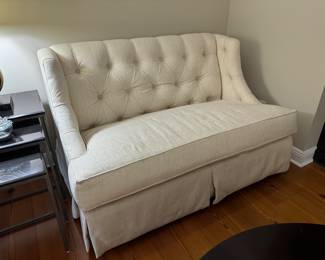 #2 - $450 each -1 of 2 Cream Sofa Huntinghouse USA cotton felt blend 62"Lx37"Dx38"H - Pillows not included.. 