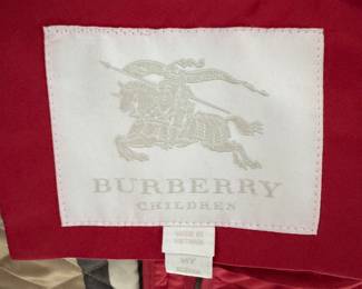 #58A Burberry Red Jacket Youth size 14 $100