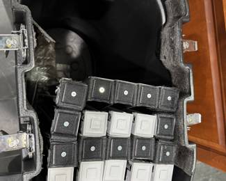 $180 - Savi bluetooth speakers portable set BT-500 in storage box 