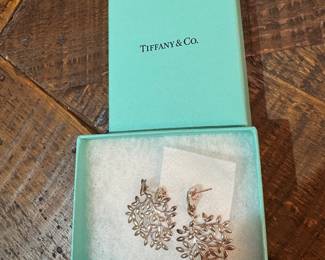 #8 - $375 -Tiffany sterling earrings Paloma Picasso Olive leaf with box