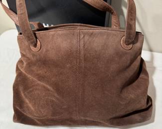 #22 - $450 - Chanel Matellasse tote tasche brown suede leather no dust bag. A little faded on edges - mint condition inside both compartment.  