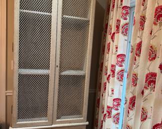 #10B - $700 each - One of Two  7'7"Hx33"Wx21"D matching bookcases w/wire fron