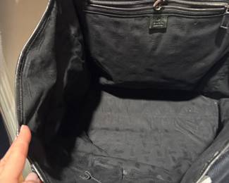 #45 - $550 - Gucci black GG canvas with chain 24x18x9 very good condition