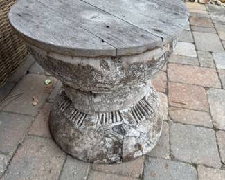 $50 - hard wood side table 