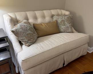 #2 - $450 each  -1 of 2 Cream Sofa Huntinghouse USA cotton felt blend 62"Lx37"Dx38"H - Pillows not included.. 