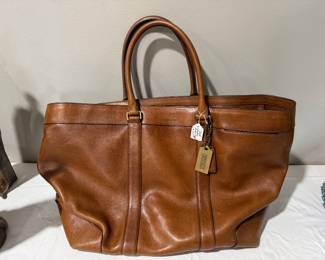 #113 - $140 - Coach lealther travel tote 