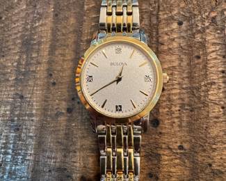 #19 - $80 - stainless steel Bulova watch 