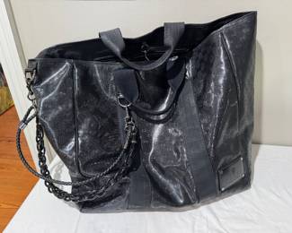 #45 - $550 - Gucci black GG canvas with chain 24x18x9 very good condition
