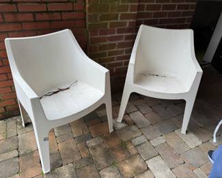 #78 Pair of Plastic Modern Style Chairs $50