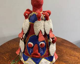 #63 - $90 -Bird of PARADISE AFRICAN HEAD PIECE 18"X9"