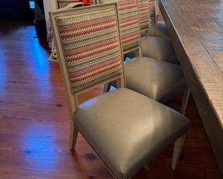 #13 - $600 - 8 Dining Chairs Leatherette & Upholstered 