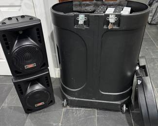 $180 - Savi bluetooth speakers portable set BT-500 in storage box 