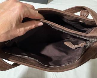 #22 - $450 - Chanel Matellasse tote tasche brown suede leather no dust bag. A little faded on edges - mint condition inside both compartment.  