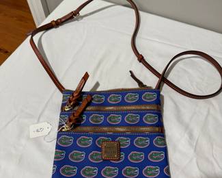 #45B- $68 - Dooney bourke Gator cross over flat purse 