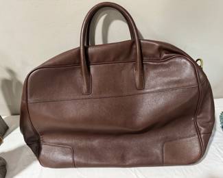 #114 - $180 - Coach leather brown bowling travel bag 