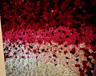 #71 - $250 - Panel w/artificial flowers. 8'sq