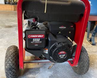 #77 $280 Troy-bilt 5550 watt generator 6-10 years old, cranked up this week, works great