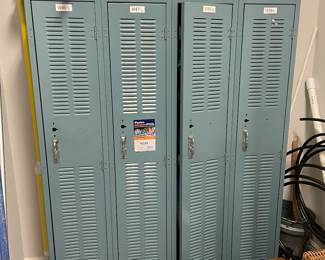 #85 - $450 - Set of 4 vintage lockers 4'x59"x15"