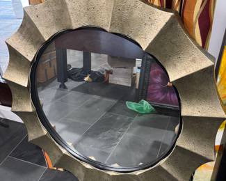 #67 - $60 - Silver Mirror black speck 40"R