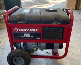#77 $280 Troy-bilt 5550 watt generator 6-10 years old, cranked up this week, works great