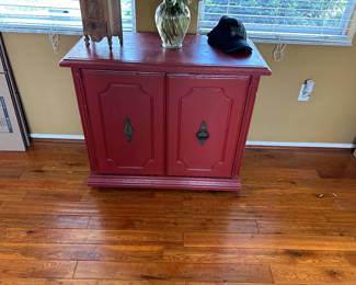 Red 2 door cabinet