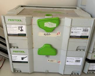 #68 festool ets125arq sander $135.00
#69 festool pdc18/4li5 2 sets $220.00