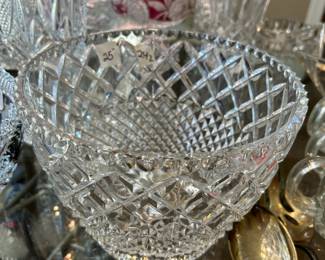 #242 crystal bowl 9x6.5 $25.00