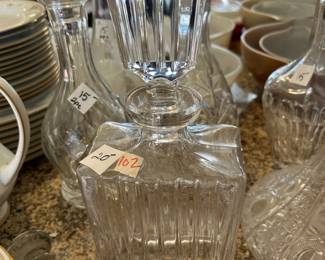 #102 square decanter with square top Mikasa $20.00