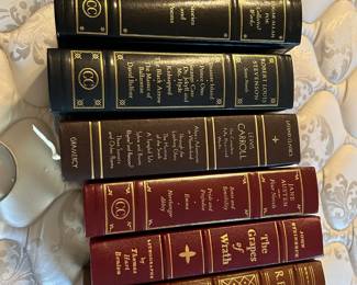 #263 set of 6 leather bound books $60.00