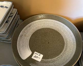 #222 5 stone plates, 9" $20.00