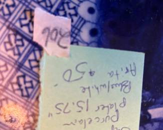 #206 blue and white Japanese porcelain plates $50.00