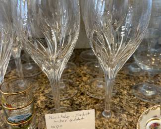 #103 Noritake moondust water goblet, set of 10 $75.00