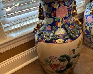 #4 oriental vase with snakes and birds on side 24 tall $100.00
#5 oriental vase with snakes and birds on side 24 tall $100.00