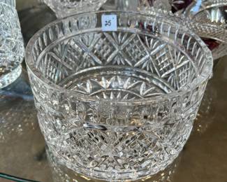 #235 crystal fruit bowl, 8.5x5 $25.00