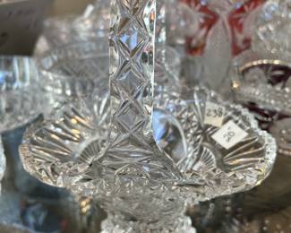 #238 crystal basket 8.5x11 with bird on side $20.00