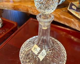 #261 crystal decanter $40.00