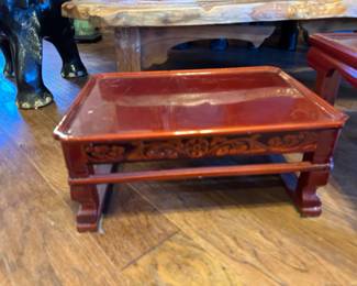 #113 small Asian table, 18x13x7.5 $45.00