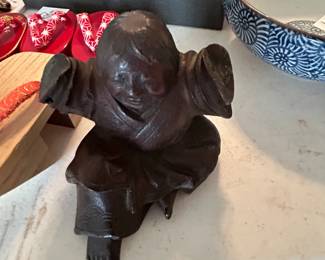 #185 iron Buddha, 4" tall $20.00