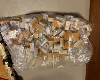 #21 Asian stone block game, as is - missing pieces $20.00