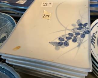 #217 6 rectangle plates, 6x8.5 $21.00