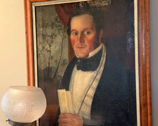 19thc Oil painting portrait of a gentleman