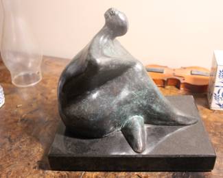 Bronze modernist sculpture