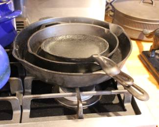 Cast iron pans - well seasoned!